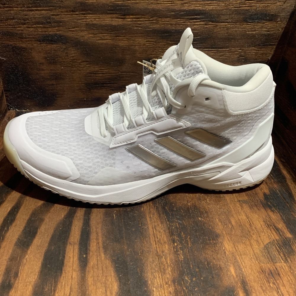 adidas Crazyflight 6 Mid Volleyball Sneaker White Silver HP7030 Women Sz 9